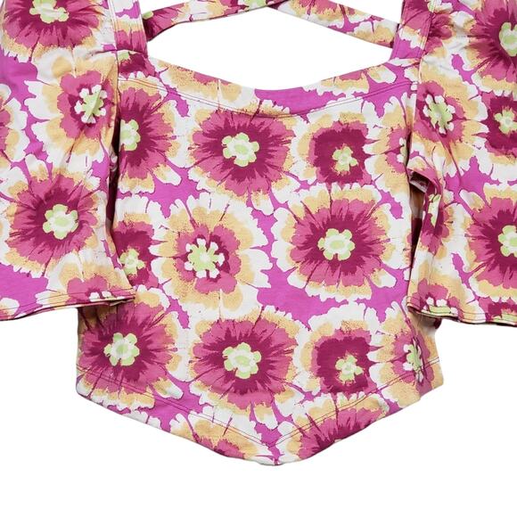 Free People Womens M Give Me More Crop Top in Pop Combo NEW - Picture 6 of 11